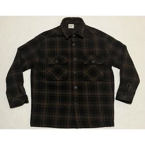 Maison Article Mens Size Medium Plaid Jacket Flannel Heavyweight